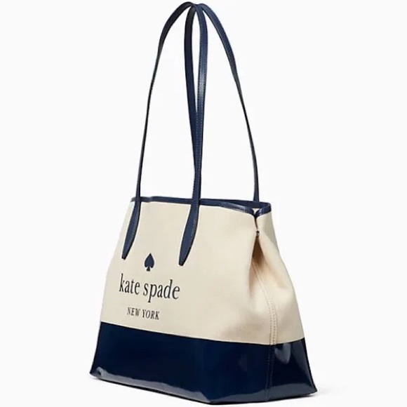 NWT Kate Spade Small Side Snap Blazer Blue Street Tote - Picture 4 of 8